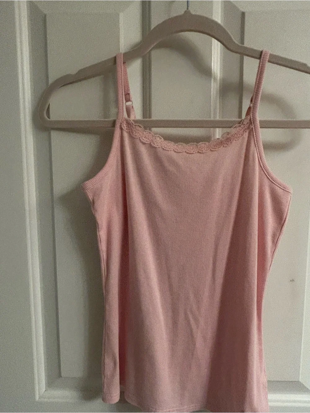 Girls Justice Pink Lace-Trim Camisole Tank